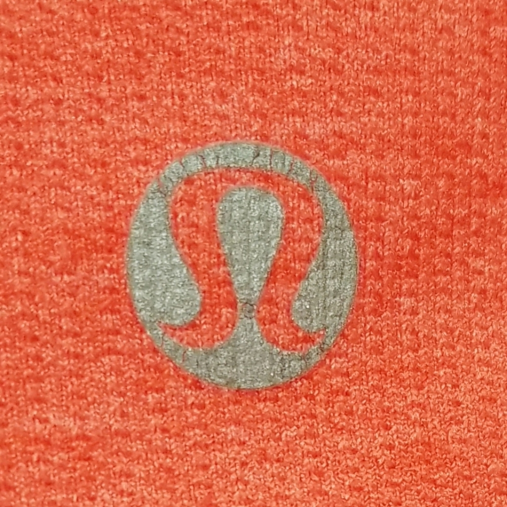Lululemon IN THE FLOW CROP Seamless Leggings Sz 4 Coral Orange Active Gym - Picture 7 of 11